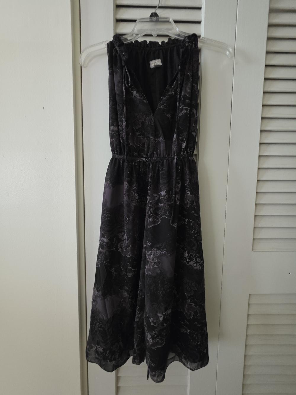 Converse Black Floral Maxi Dress with V-Neck